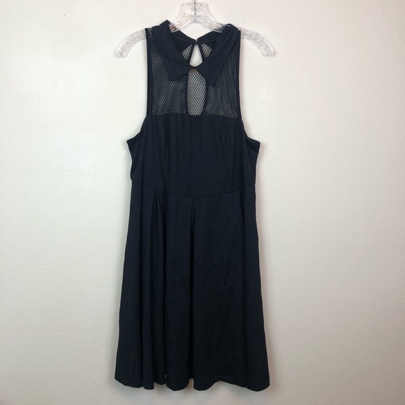 Torrid Mesh collar Pointe Black Dress - Picture 2 of 8